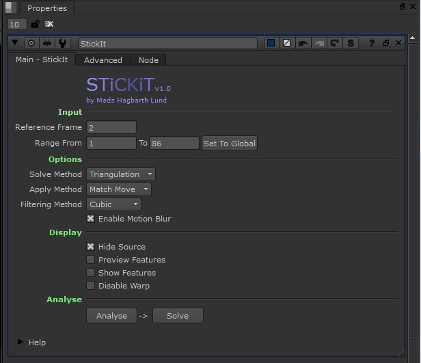 StickIT – Digital Makeup Gizmo for Nuke